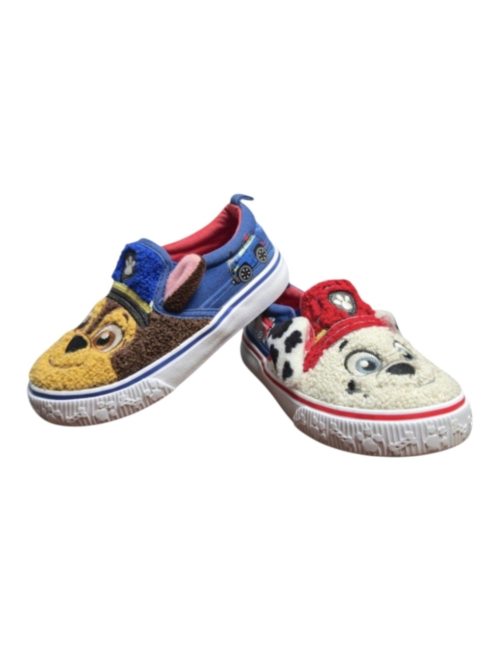 Paw Patrol Characters Toddler Fleece Slip-On Sneakers, Size 8 Boys.